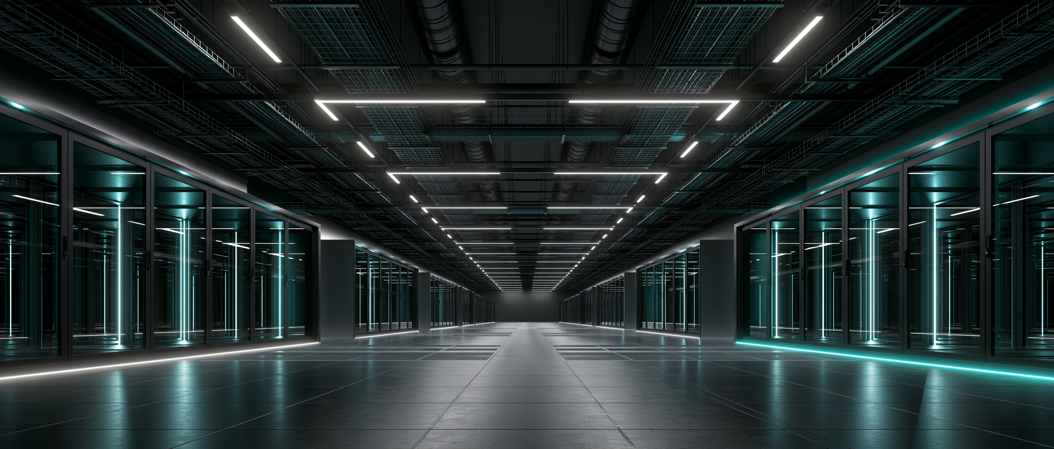 Hyperscale data hall under construction - owner-side capital infrastructure